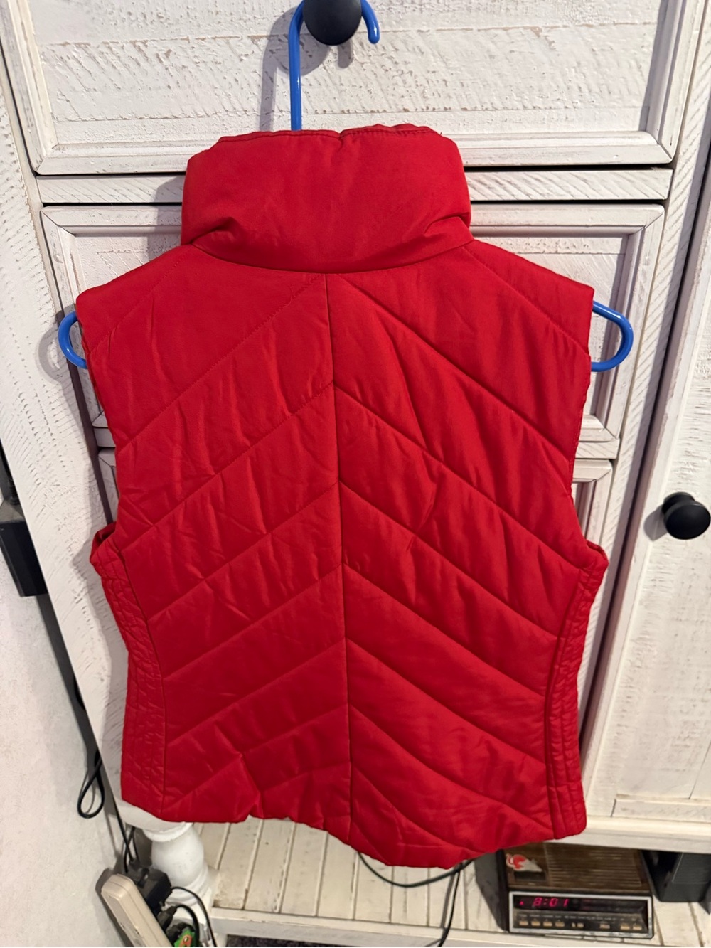 New York & Company Red Quilted Puffer Vest